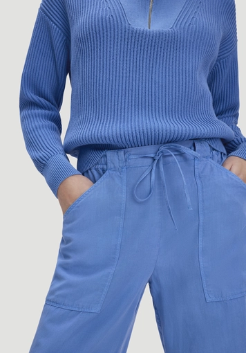 Soft utility trousers made from TENCEL™ Lyocell with linen - 2