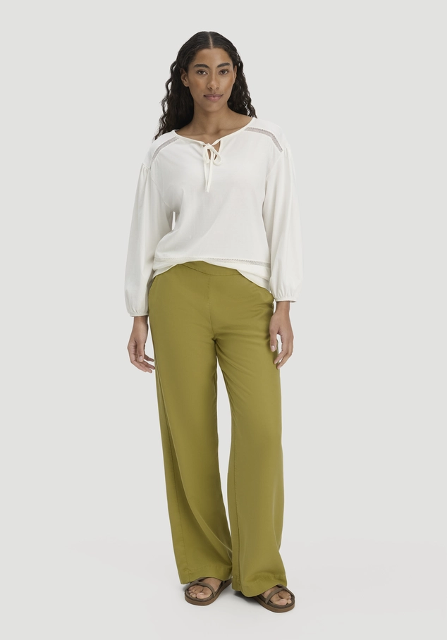 Wide leg trousers made of TENCEL™ Lyocell