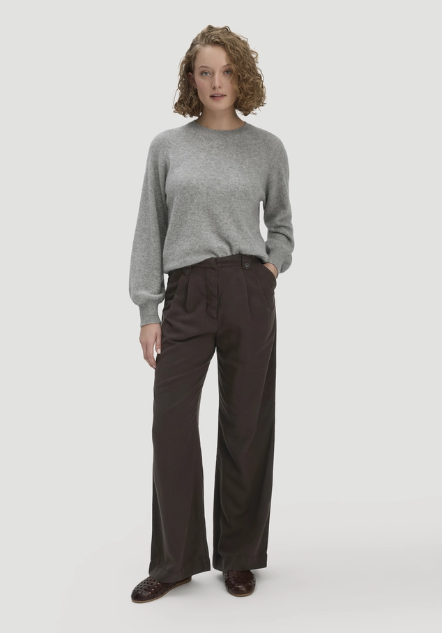 Bundfalten Hose Wide Leg aus TENCEL™ Lyocell