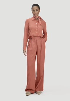 Pleated wide leg trousers made from TENCEL™ Lyocell
