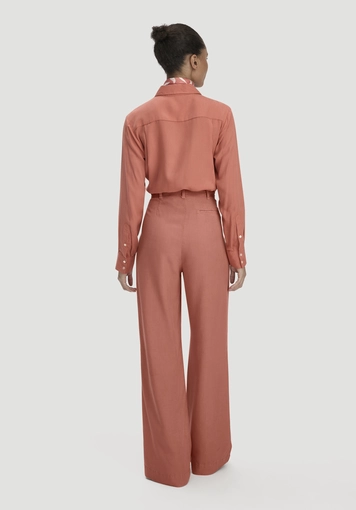 Pleated wide leg trousers made from TENCEL™ Lyocell - 1