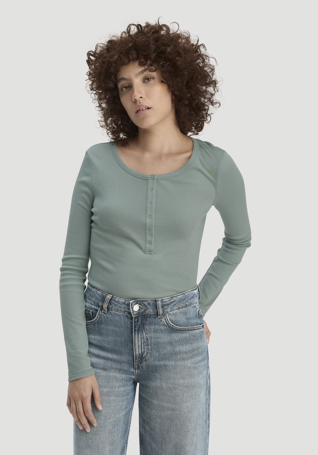 Softrib longsleeve Henley fitted made from organic cotton and Tencel™ Modal