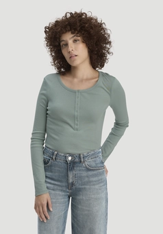 Softrib longsleeve Henley fitted made from organic cotton and Tencel™ Modal