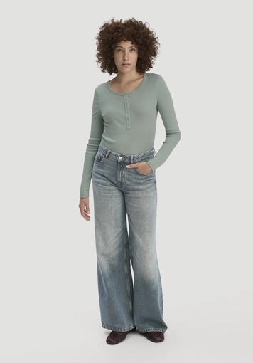 Softrib longsleeve Henley fitted made from organic cotton and Tencel™ Modal - 1