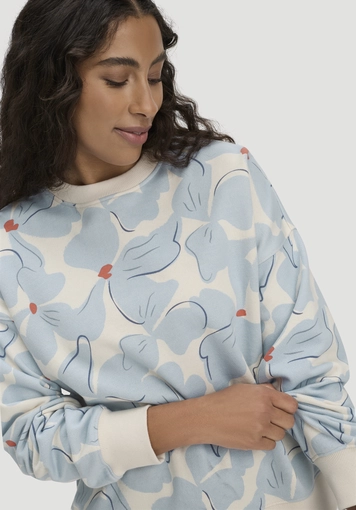 Print Sweatshirt Oversize BETTER RECYCLING aus reiner Bio-Baumwolle - 3