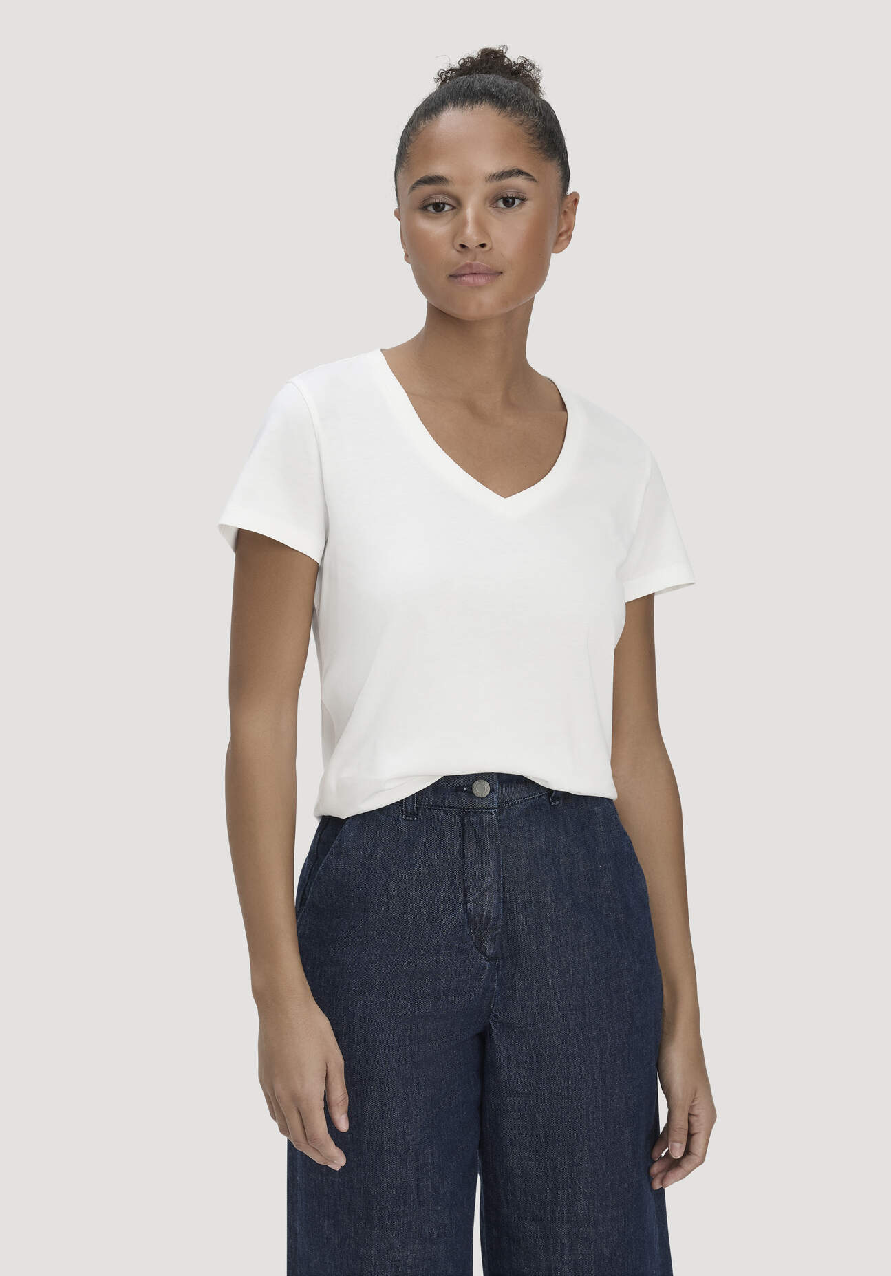 hessnatur Damen T-Shirt Regular aus Bio-Baumwolle - weiß Größe 38