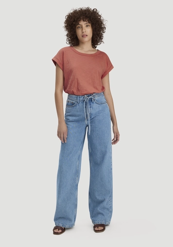 Light slub relaxed T-shirt made from pure organic cotton - 1