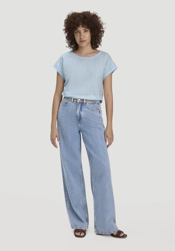 Light slub relaxed T-shirt made from pure organic cotton - 1