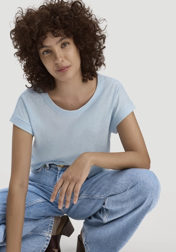 Light slub relaxed T-shirt made from pure organic cotton - 3