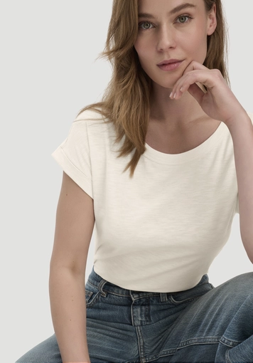 Light slub relaxed T-shirt made from pure organic cotton - 3