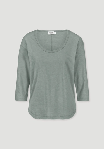 Light slub long-sleeved relaxed-fit shirt made from pure organic cotton - 4