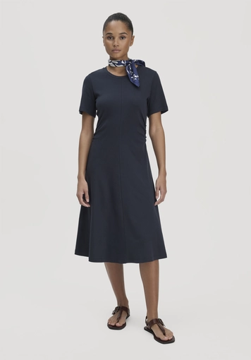 Jersey Kleid Kniebedeckend Slim aus reiner Bio-Baumwolle - 0