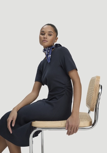 Jersey Kleid Kniebedeckend Slim aus reiner Bio-Baumwolle - 3