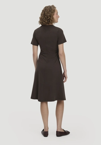 Jersey Kleid Kniebedeckend Slim aus reiner Bio-Baumwolle - 1