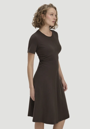 Jersey dress, knee-length, slim fit, made from pure organic cotton - 4