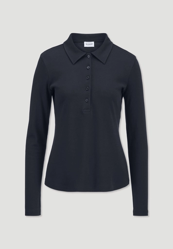 Long-sleeved Polo Slim made from pure organic cotton