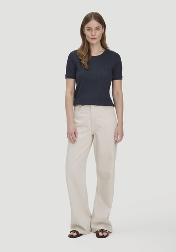 Pointelle T-Shirt Regular made from pure organic cotton - 1