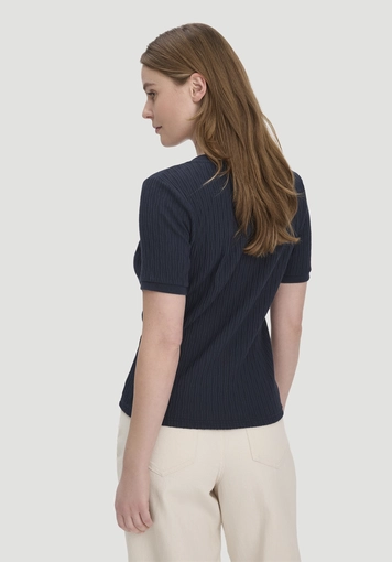 Pointelle T-Shirt Regular aus reiner Bio-Baumwolle - 2