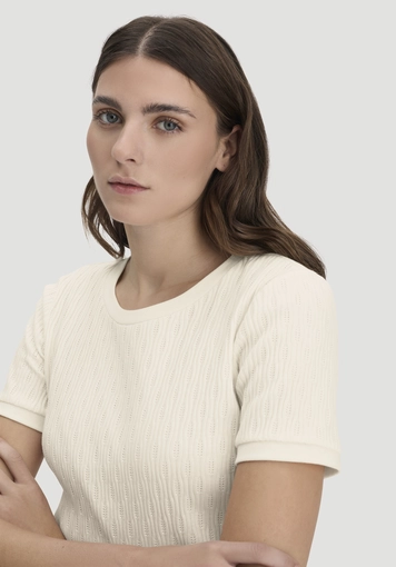Pointelle T-Shirt Regular made from pure organic cotton - 3