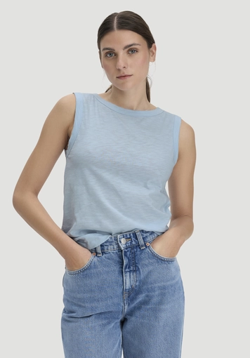 Light slub jersey top, regular size, made from pure organic cotton - 0