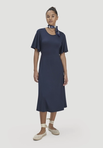 Jersey dress, knee-length, slim fit, made from TENCEL™ Lyocell - 0