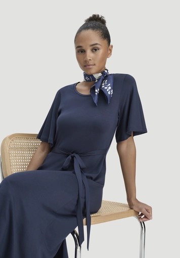 Jersey Kleid Kniebedeckend Slim aus TENCEL™ Lyocell - 3