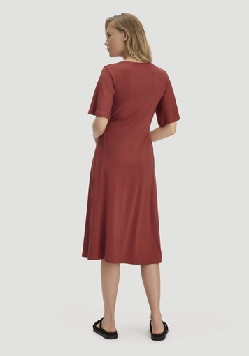 Jersey Kleid Kniebedeckend Slim aus TENCEL™ Lyocell - 1