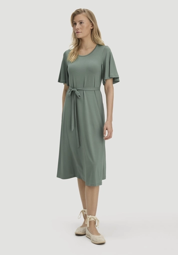 Jersey Kleid Kniebedeckend Slim aus TENCEL™ Lyocell - 0
