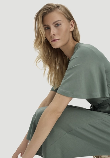 Jersey Kleid Kniebedeckend Slim aus TENCEL™ Lyocell - 3