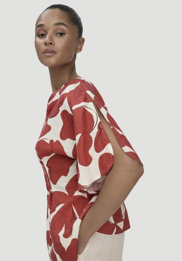 Print Bluse Relaxed aus reinem Leinen - 2