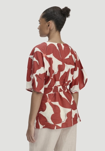Print blouse Relaxed made of pure linen - 3