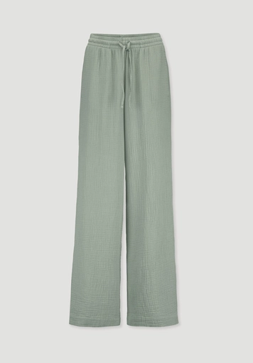 Musselin Hose Wide Leg aus reiner Bio-Baumwolle Musselin Hose Wide Leg aus reiner Bio-Baumwolle