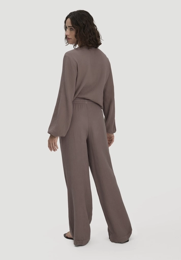 Musselin Hose Wide Leg aus reiner Bio-Baumwolle - 1