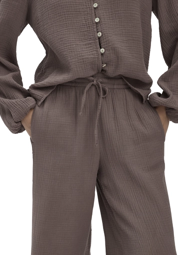 Musselin Hose Wide Leg aus reiner Bio-Baumwolle - 2
