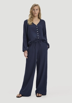 Musselin Hose Wide Leg aus reiner Bio-Baumwolle