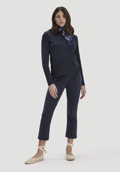 Jersey trousers, culottes, slim leg, made from organic cotton