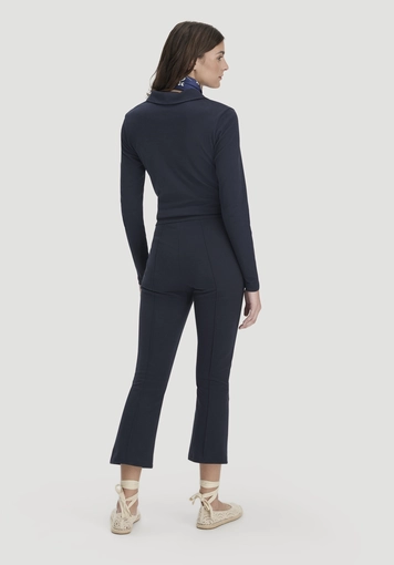 Jersey trousers, culottes, slim leg, made from organic cotton - 1