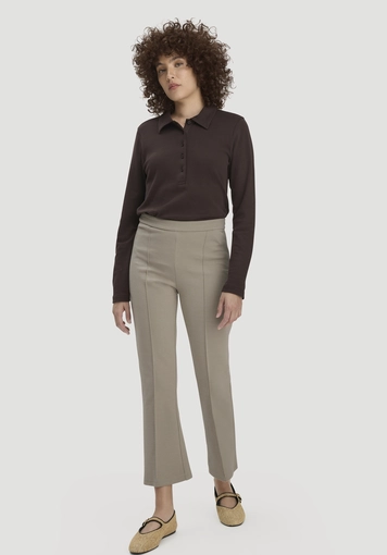 Jersey trousers, culottes, slim leg, made from organic cotton - 3