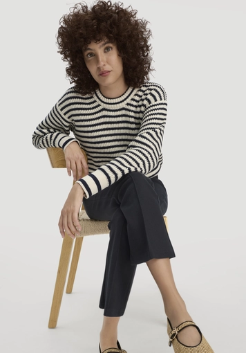 Jersey trousers, culottes, slim leg, made from organic cotton - 4