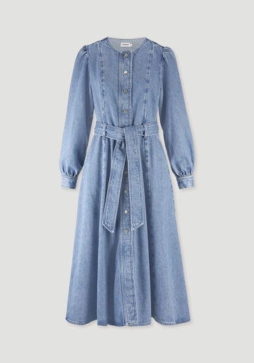 Regular midi denim dress made from organic cotton and TENCEL™ Lyocell - 4