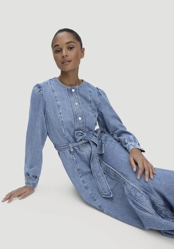 Jeanskleid Regular Midi aus Bio-Baumwolle und TENCEL™ Lyocell - 3