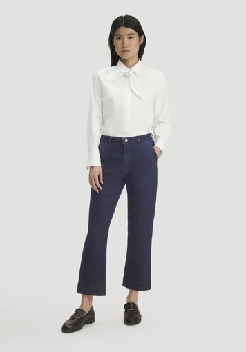 Jeans ELENY Culotte Straight Leg aus Bio-Denim mit Recyclinganteil - 0