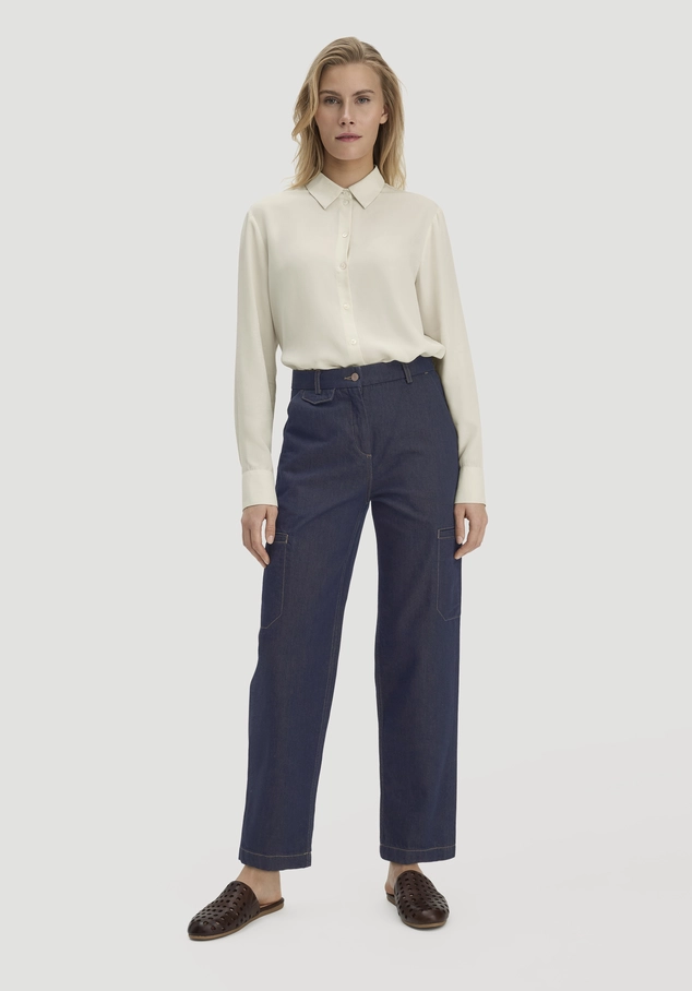Jeans Cargo Barrel Leg aus reinem Bio-Denim