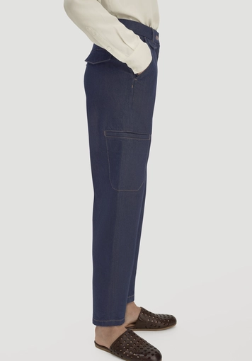 Cargo Barrel Leg Jeans made from pure organic denim - 2