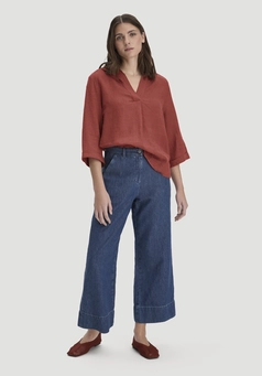 Jeans ENNELIE Culotte Wide Leg aus Bio-Baumwolle mit TENCEL™ Lyocell und Leinen