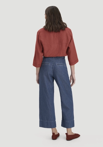 ENNELIE wide-leg culotte jeans made from organic cotton with TENCEL™ Lyocell and linen - 1