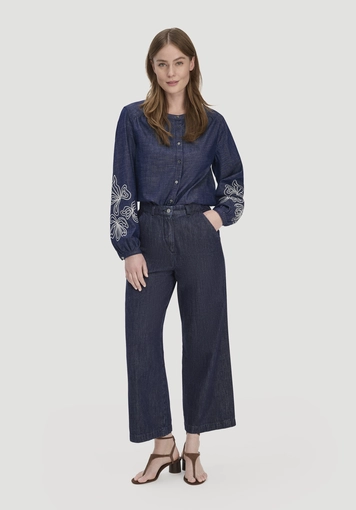 Jeans ENNELIE Culotte Wide Leg aus Bio-Denim mit Kapok - 0