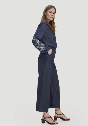 Jeans ENNELIE Culotte Wide Leg aus Bio-Denim mit Kapok - 3