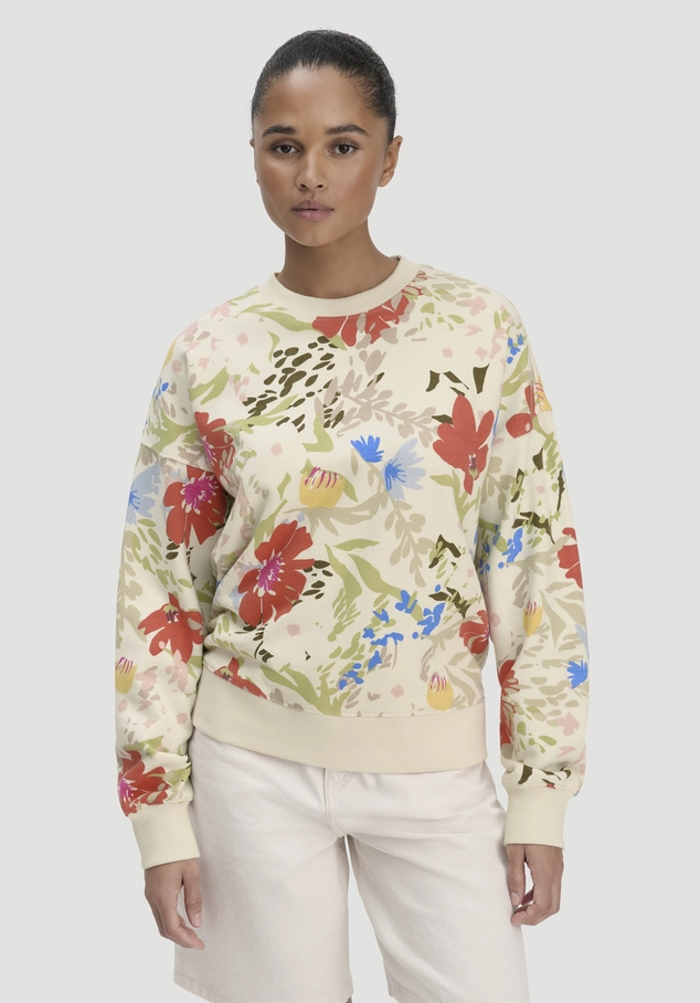 Print sweatshirt oversized made of pure organic cotton