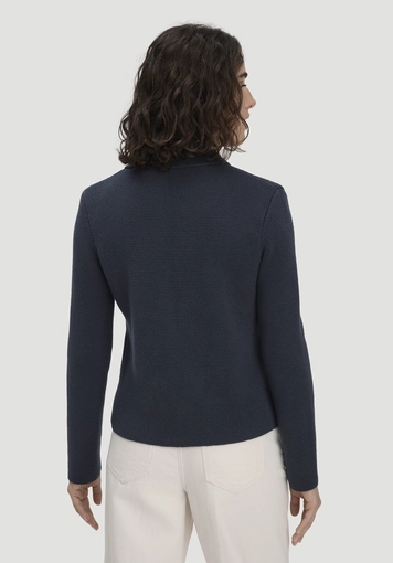 Regular knit blazer made from organic cotton with merino wool - 2